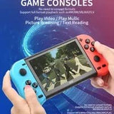 Old Arcade Retro Classic Handheld Game Console 5 Inch Led Screen Double TF Card 8 GB Internal 64 GB External Over 10000 Preloaded Games (Red and Blue) - Old Arcade