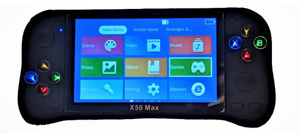 Old Arcade Retro Classic Handheld Game Console 5 Inch Led Screen TF Card 8 GB Internal 64 GB External Over 10000 Preloaded Games (Black) - Old Arcade