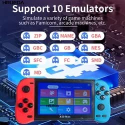 Old Arcade Retro Classic Handheld Game Console 5 Inch Led Screen TF Card 8 GB Internal 64 GB External Over 10000 Preloaded Games (Black) - Old Arcade
