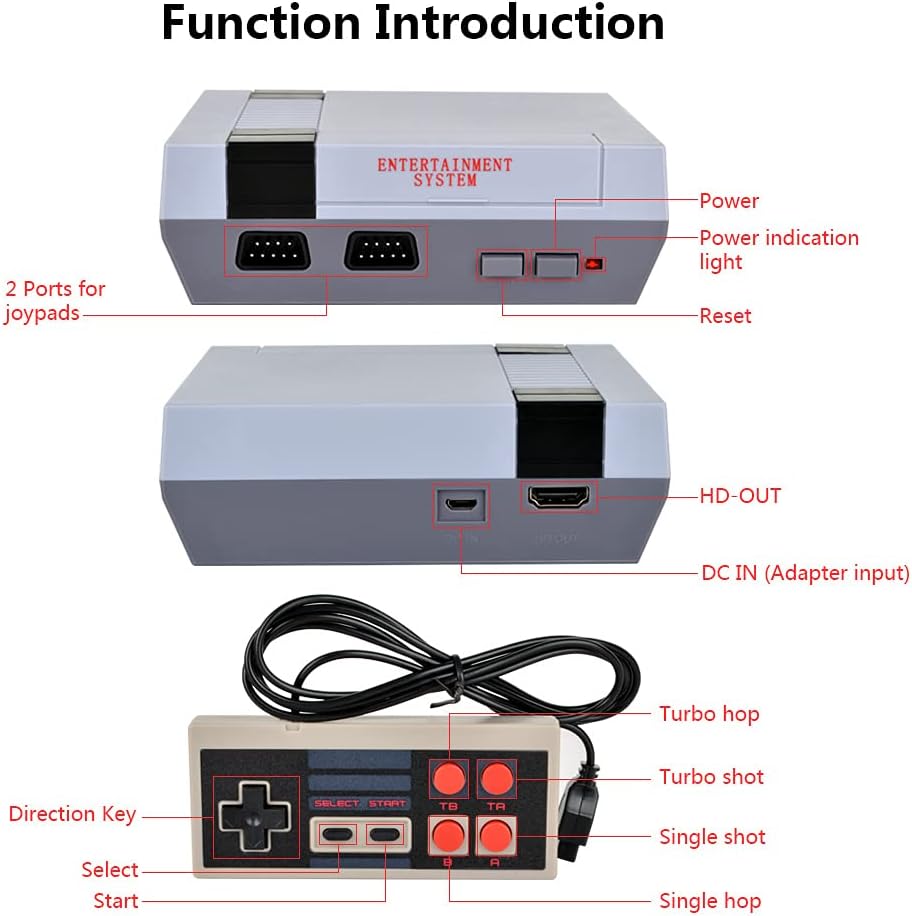NES Retro Game Console: HDMI Connection, Dual Controllers, Nostalgic Arcade Experience - Old Arcade Ultimate Gaming - Old Arcade