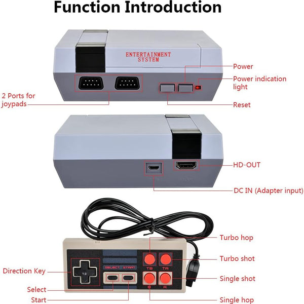NES Retro Game Console: HDMI Connection, Dual Controllers, Nostalgic Arcade Experience - Old Arcade Ultimate Gaming - Old Arcade