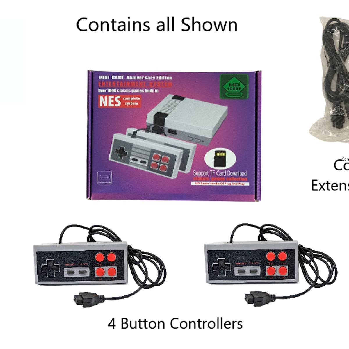 NES Retro Game Console: HDMI Connection, Dual Controllers, Nostalgic Arcade Experience - Old Arcade Ultimate Gaming - Old Arcade