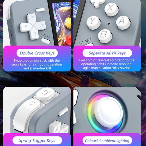 XF40H XF35H Pocket Video Player Retro Handheld Game Console 4" 3.5" IPS Screen 4000mAh 30+Emulators 64G/128G 18000+games